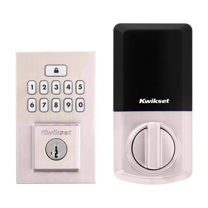 Kwikset SmartCode Satin Nickel Metal Electronic Touch Pad Deadbolt