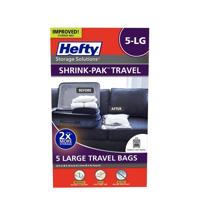 Hefty Shrink-Pak Clear Vacuum Cube Storage Bags (Pack of 3)