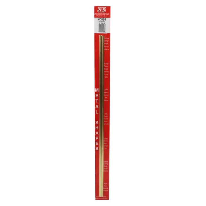 K&S 0.014 in. W X 12 in. L Star Brass Tube 1 pk