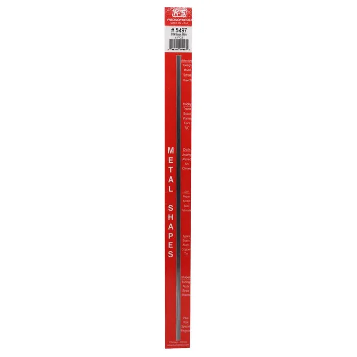K&S .039 in. D X 1 ft. L Steel 22 Ga. Music Wire