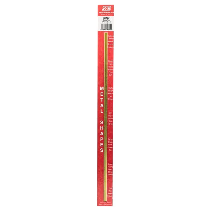 K&S 0.072 in. D X 12 in. L Brass Rod 3 pk