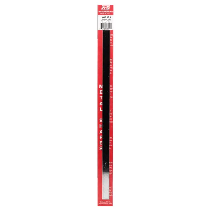 K&S 12 in. L X 0.5 in. W Mirror Stainless Steel Strip
