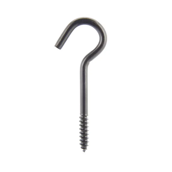 Wright Medium Matte Black Steel 5 in. L Ceiling Hook 100 lb 1 pk