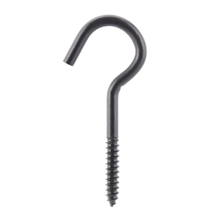 Wright Medium Matte Black Steel 4 in. L Ceiling Hook 100 lb 1 pk