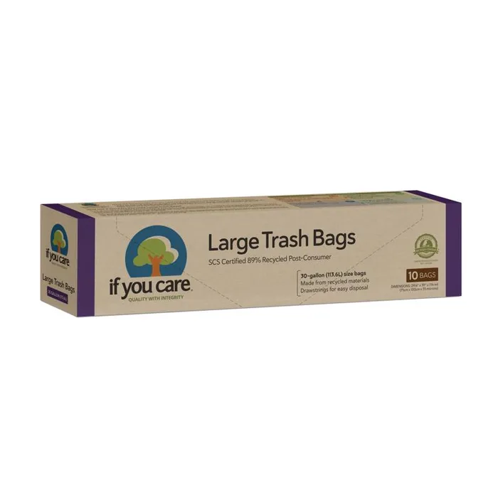 If You Care 30 gal Trash Bags Drawstring 10 pk (Pack of 12)