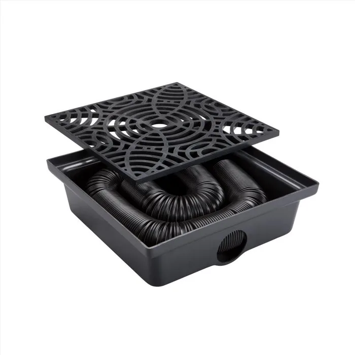 StealthDrain 4.25 in. H X 12 in. W X 12 each L Black Vinyl Downspout Extension