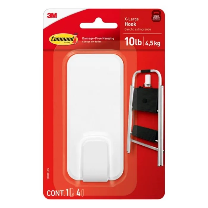 3M Command Extra Large Plastic Hook 4.47 in. L 1 pk