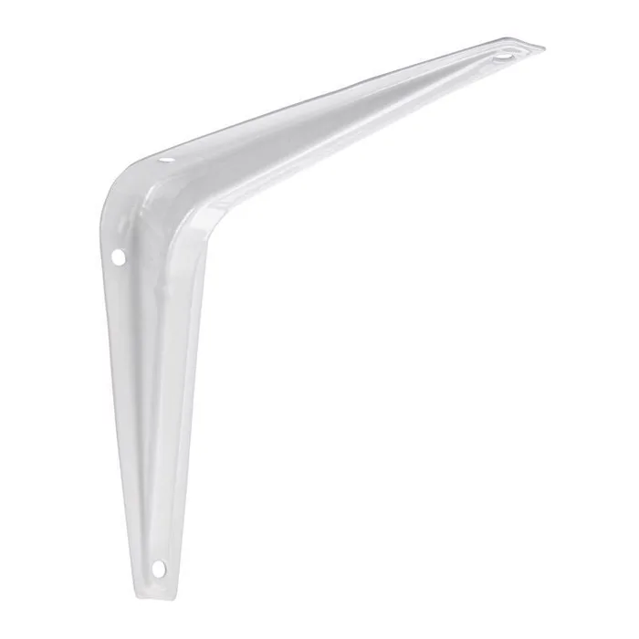 Hampton White Steel Shelf Bracket 18 Ga. 6 in. L 100 lb (Pack of 10)