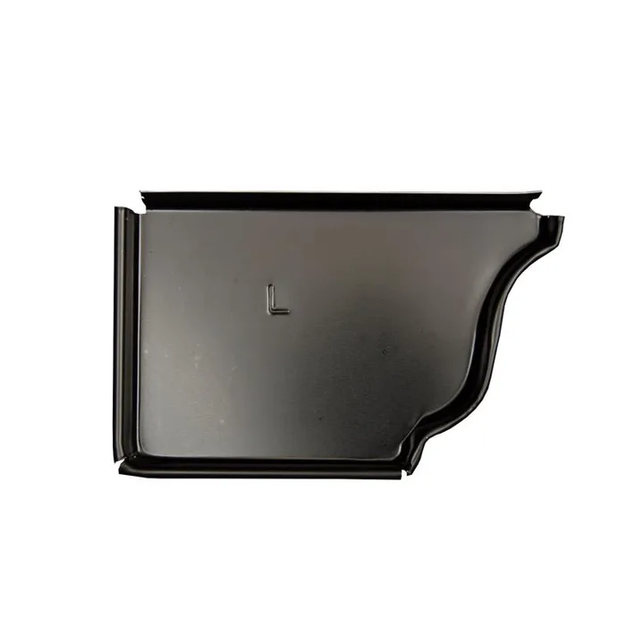 Amerimax 5 in. H X 0.25 in. W X 3.5 in. L Black Aluminum K Gutter End Cap (Pack of 15)