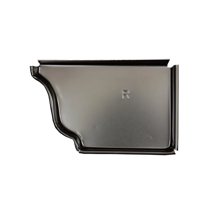 Amerimax 5 in. H X 0.25 in. W X 3.25 in. L Black Aluminum K Gutter End Cap (Pack of 15)