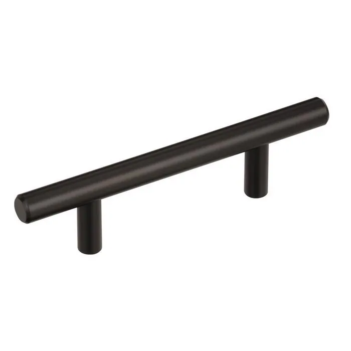 Amerock Contemporary Bar Cabinet Pull 3 in. Black Bronze Black 1 pk