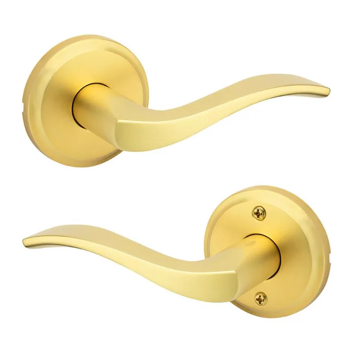 Kwikset Sedona Transitional Satin Brass Passage Lever