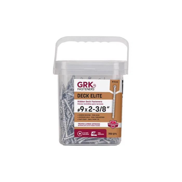 GRK Fasteners No. 9 in. X 2-3/8 in. L Silver Star Flat Head Deck Screws 350 pk