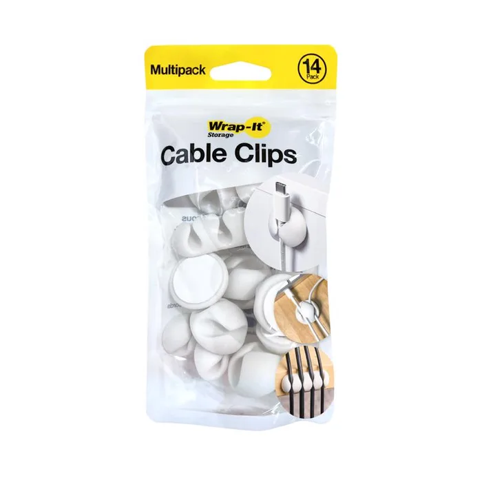 Wrap-It 1 in. L White Plastic Cable Clip (Pack of 6)