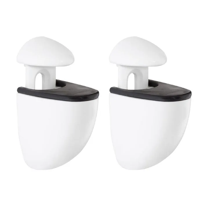Dolle 3 in. H X 1 in. W X 1.6 in. D White Metal Shelf Clips (Pack of 5)