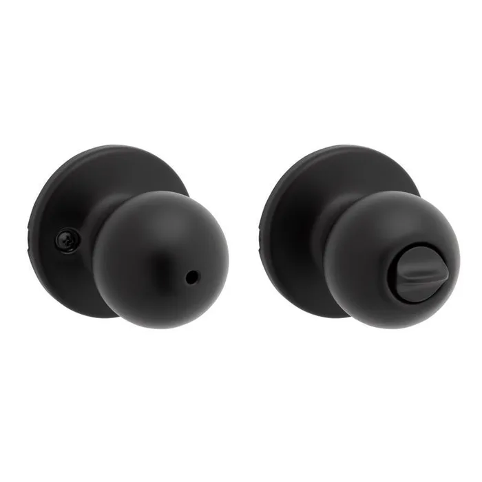 Kwikset Polo Matte Black Privacy Knob