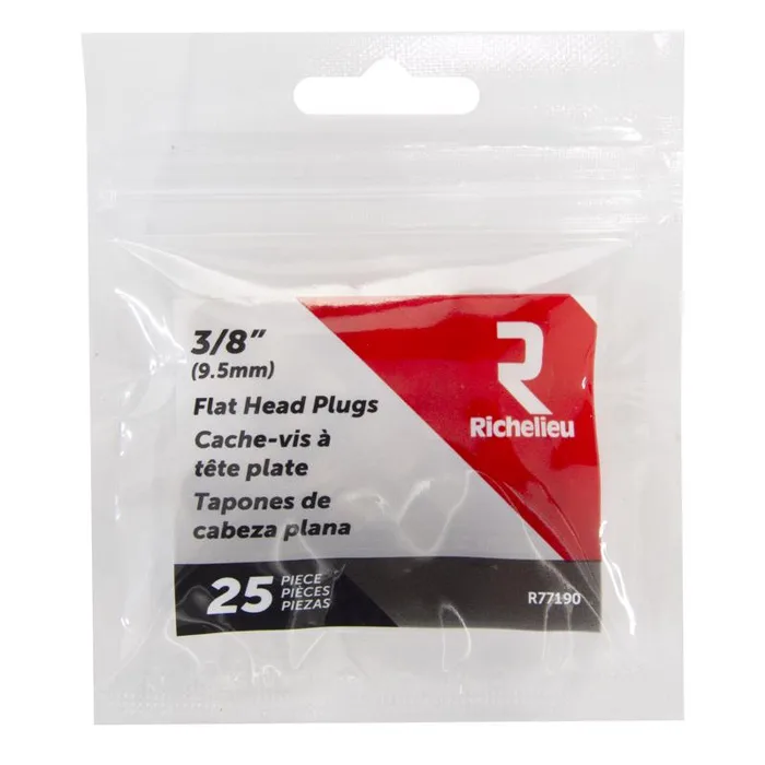 Richelieu Flat Birch Head Plug 3/8 in. D X .38 in. L 25 pk Natural (Pack of 5)