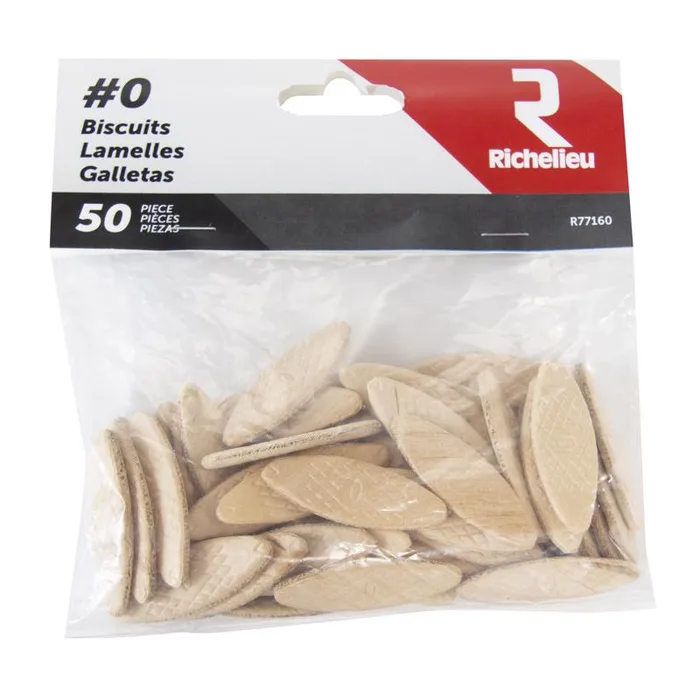 Richelieu Fluted Wood Plate Joining Biscuits .63 in. D X 1.85 in. L 50 pk Natural (Pack of 5)