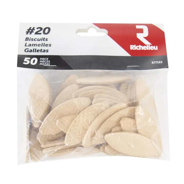 Richelieu Flat Wood Plate Joining Biscuits 2.25 in. L 50 pk Natural (Pack of 5)