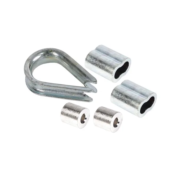 Koch Industries Zinc-Plated Aluminum 1/16 in. D Wire Rope Clips and Thimble (Pack of 10)