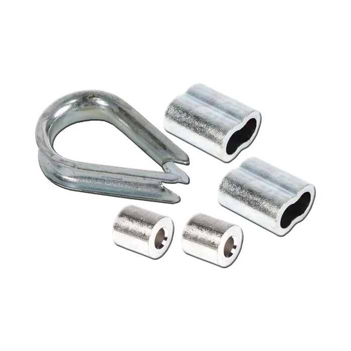 Koch Industries Zinc-Plated Aluminum 3/32 in. D Wire Rope Clips and Thimble (Pack of 10)
