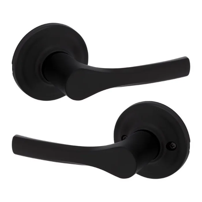Kwikset Henley Matte Black Passage Lever