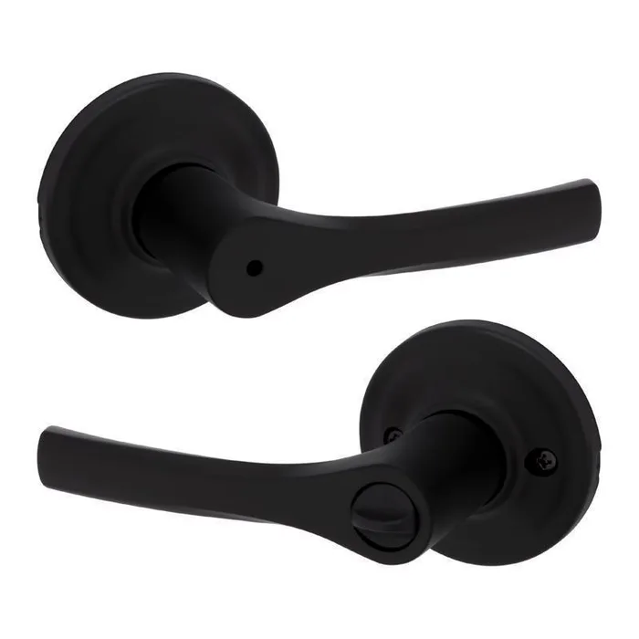 Kwikset Henley Matte Black Privacy Lever