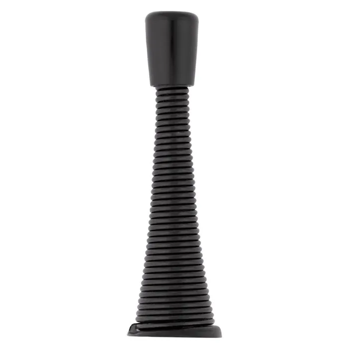 National Hardware Steel Matte Black Spring Door Stop Mounts to wall 0.87 in.