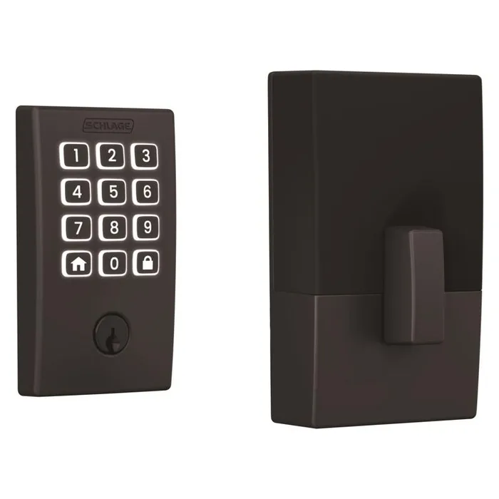 Schlage Arrive Matte Black Steel Wi-Fi Deadbolt with Century Trim