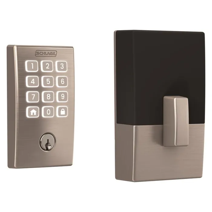 Schlage Arrive Satin Nickel Steel Wi-Fi Deadbolt with Century Trim