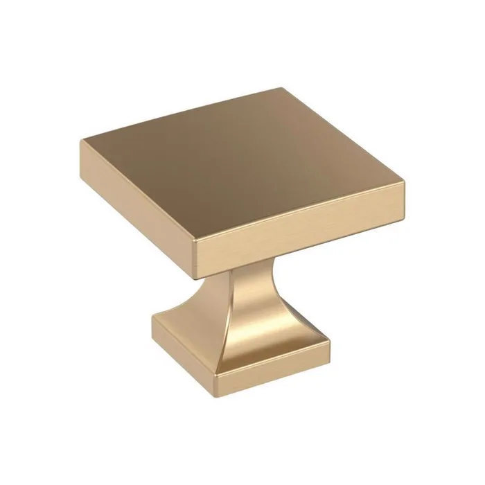 Amerock Pedestal Transitional Square Cabinet Knob 1 in. Champagne Bronze 1 pk