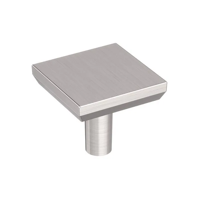Amerock Chamfered Edge Contemporary  Square Cabinet Knob 1 in. Satin Nickel 1 pk