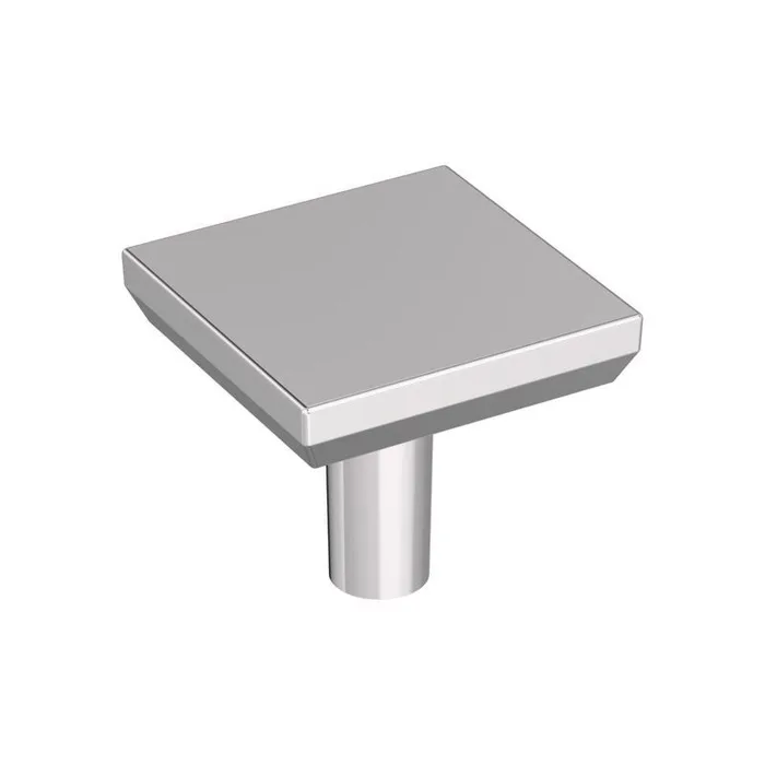 Amerock Chamfered Edge Contemporary  Square Cabinet Knob 1 in. Polished Chrome 1 pk
