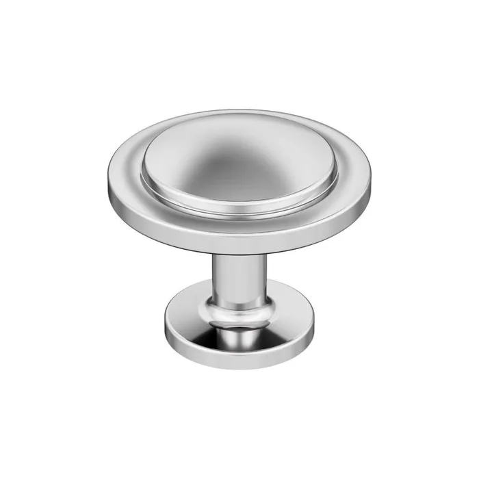 Amerock Loop Transitional Round Cabinet Knob 1.18 in. D 1.18 in. Polished Chrome 1 pk