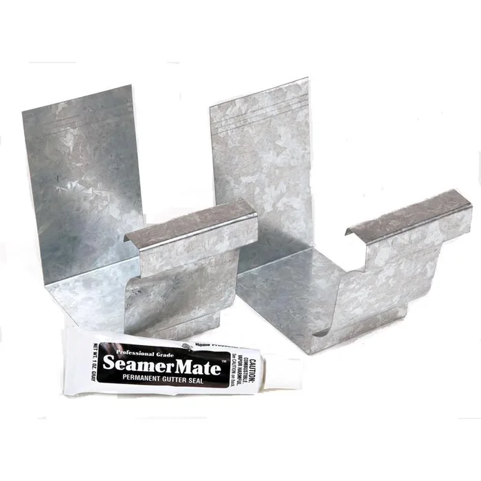 Amerimax 3 in. H X 5 in. W X 5.5 pk L Gray Galvanized Steel K Gutter Connector (Pack of 25)