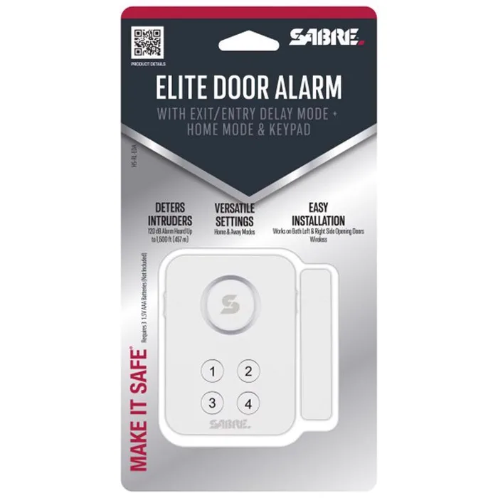 Sabre Battery Powered Indoor White Door Alarm