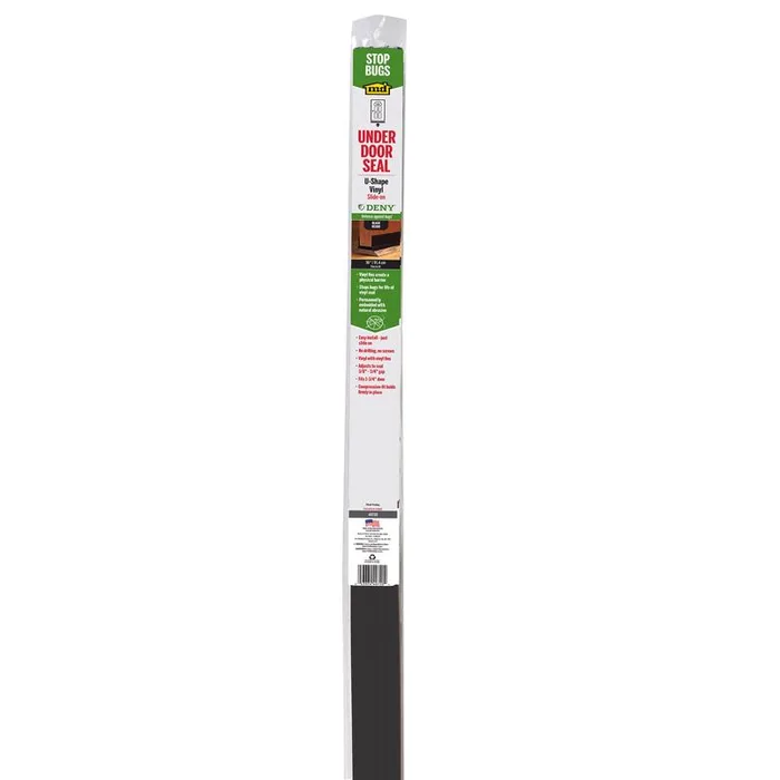M-D Building Products Black Vinyl Under Door Seal For Doors 36 in. L X 1.75 in.