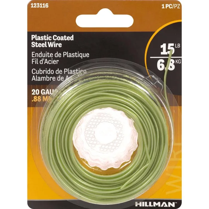 Hillman 75 ft. L Plastic 20 Ga. Hobby Wire (Pack of 6)