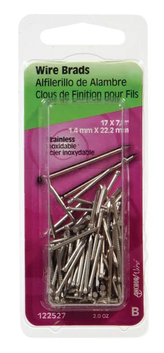 HILLMAN 17 Ga. X 7/8 in. L Stainless Steel Brad Nails 1 pk 2 oz (Pack of 6)