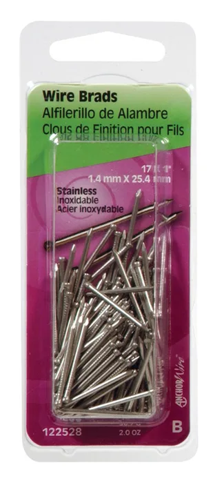 HILLMAN 17 Ga. X 1 in. L Stainless Steel Brad Nails 1 pk 2 oz (Pack of 6)