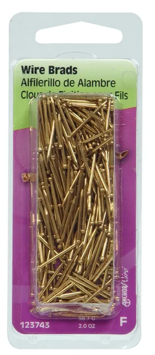 HILLMAN 18 Ga. X 3/4 in. L Brass Brad Nails 1 pk 2 oz (Pack of 6)