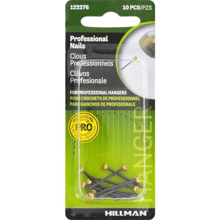 HILLMAN Steel-Plated Classic Picture Hanging Nails 20 lb 10 pk (Pack of 10)