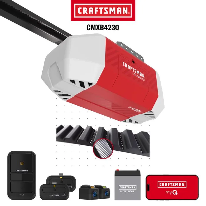 Craftsman 3/4 HP Belt Drive WiFi Compatible Smart-Enabled Garage Door Opener