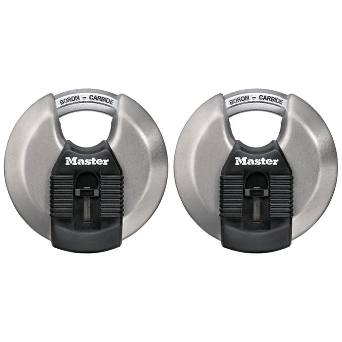 Master Lock 3-1/8 in. W Stainless Steel 4-Pin Cylinder Disk Padlock