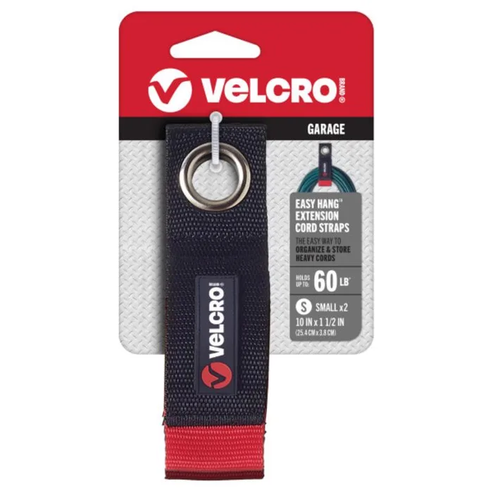 VELCRO Brand Easy Hang Nylon/Steel/Hook and Loop Enclosure Extension Cord Storage Strap 60 lb. cap. (Pack of 6)
