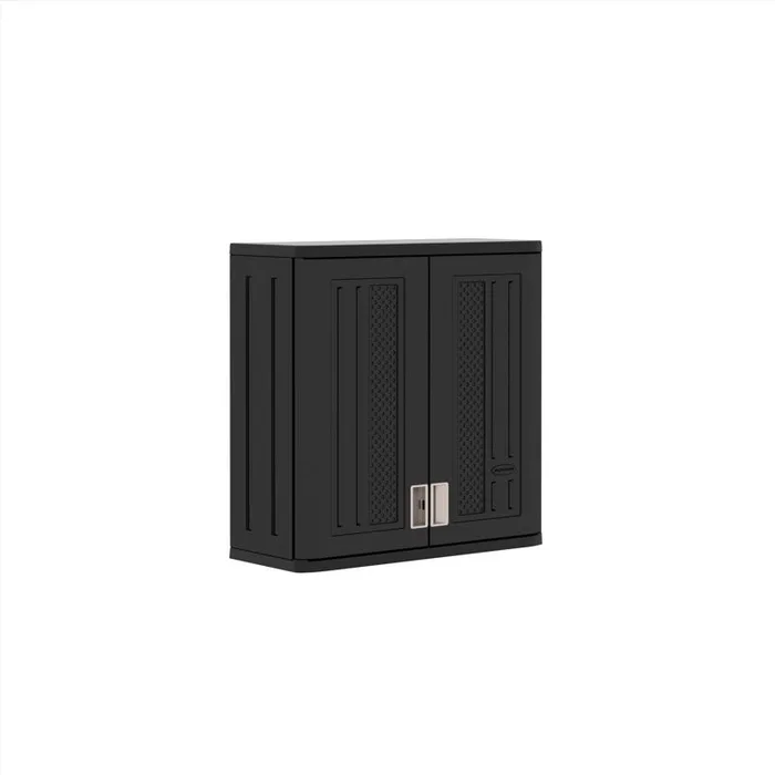 Suncast Cabinet 30.25 in. H X 30 in. W X 12 in. D Black Resin Wall Cabinet