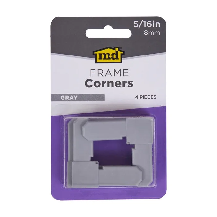 M-D Building Products Gray Plastic Frame Corners 5/16 in. H 4 pk