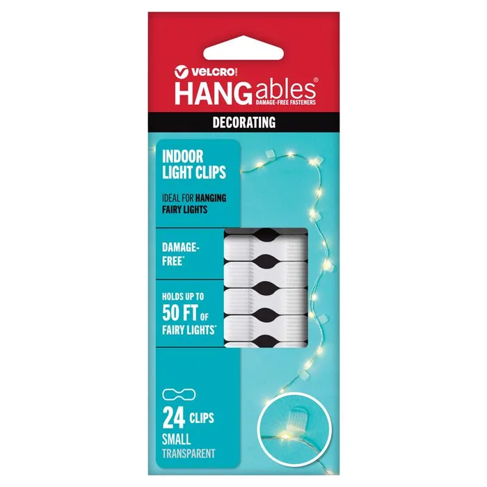 VELCRO Brand Small Plastic Light Clips 24 pk