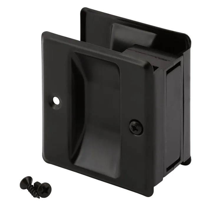 Prime-Line 2.75 in. L Satin Nickel Black Brass Door Pull