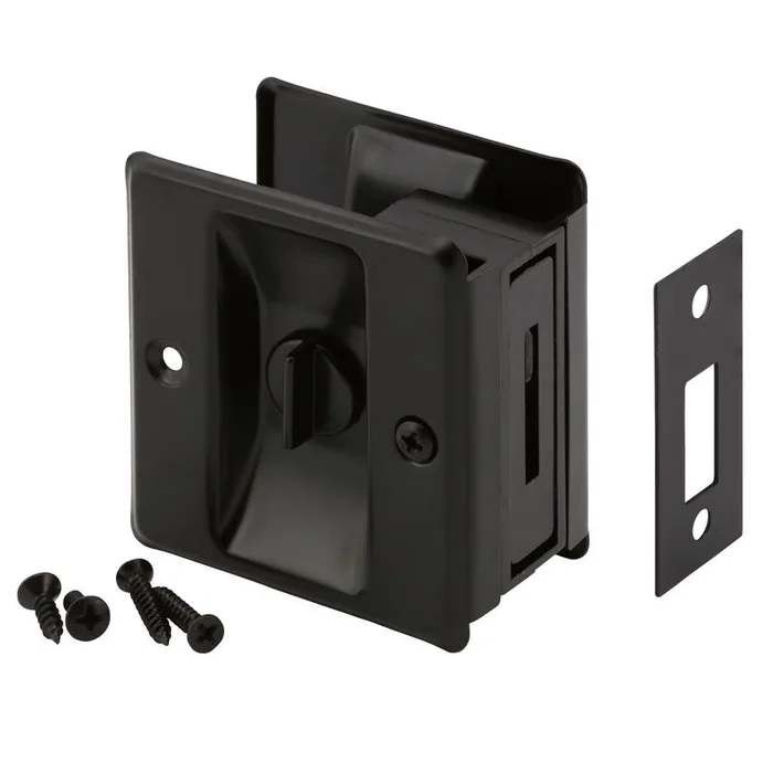 Prime-Line 2.75 in. L Matte Black Metal Door Pull